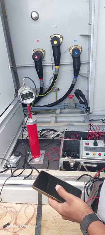 MV Cable Testing in Progress